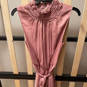 Long pink dusty Halston dress
